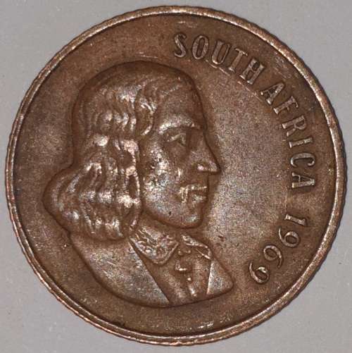 1969 ENG - 2 CENT COIN (TWO CENT COIN) - RSA - BRONZE - KM#66.2 - WILDEBEEST